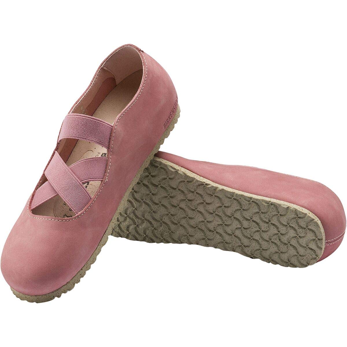 Birkenstock Women's Santa Ana Sandals Size 40 Narrow - Soft Nubuck Leather in Old Rose | Comfortable Footbed for Walking, Travel & Casual Wear