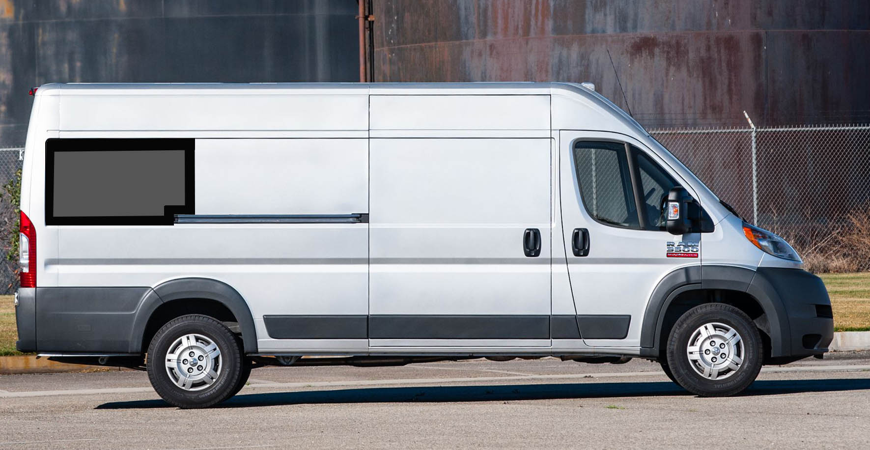 CRL Ram Promaster 159EXT Passenger Side Rear Quarter Panel Fixed Window (FW388R) - Replacement Part for Van Conversions & RV Upgrades