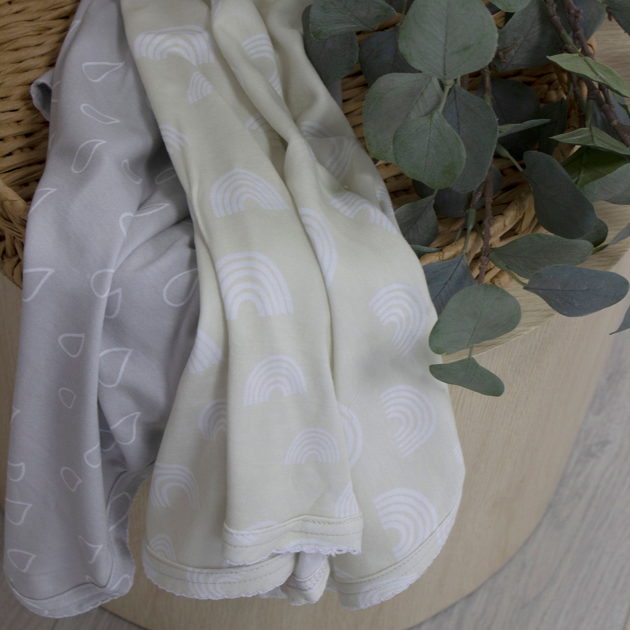Nordic 2-Pack Jersey Wrap in Grey & Sand - Cozy & Stylish for Home, Office, and Travel