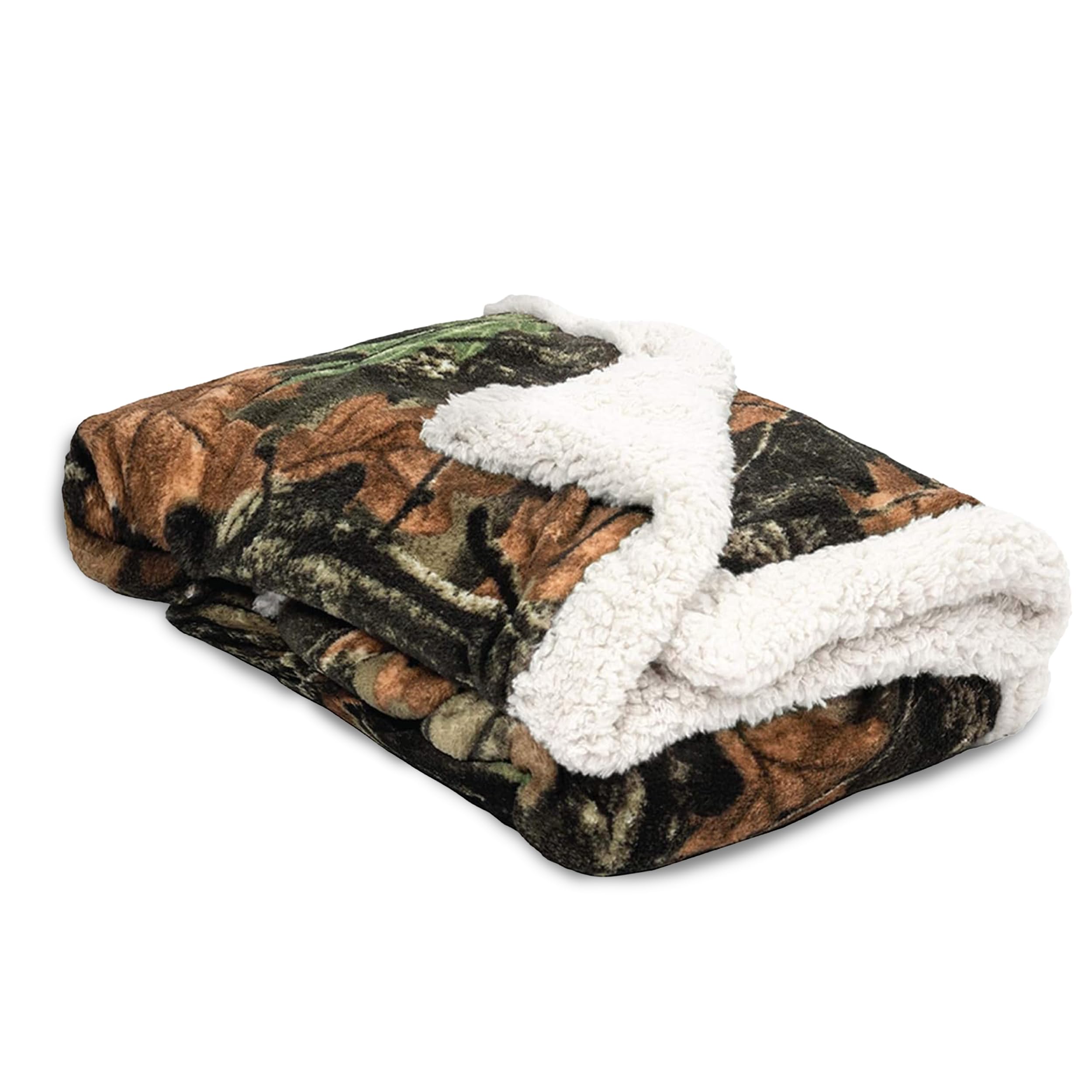 TrailCrest Baby Camo Blanket - Soft Sherpa & Plush Coral Fleece Swaddle for Infants & Toddlers | Stroller Blanket, Nursery Essential & Baby Shower Gift (Everest White) - Perfect for Outdoor Adventures, Cozy Naps & Photo Shoots