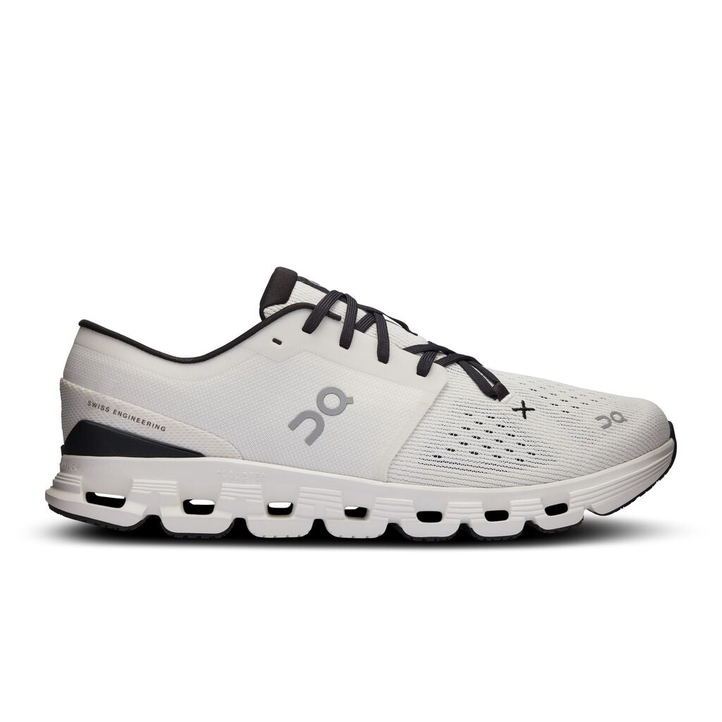 Women's On Cloud X 4 Running Shoes - Lightweight Gym & Training Shoes for Women in Ivory/Black | Perfect for Road Running, Gym Workouts & Everyday Wear