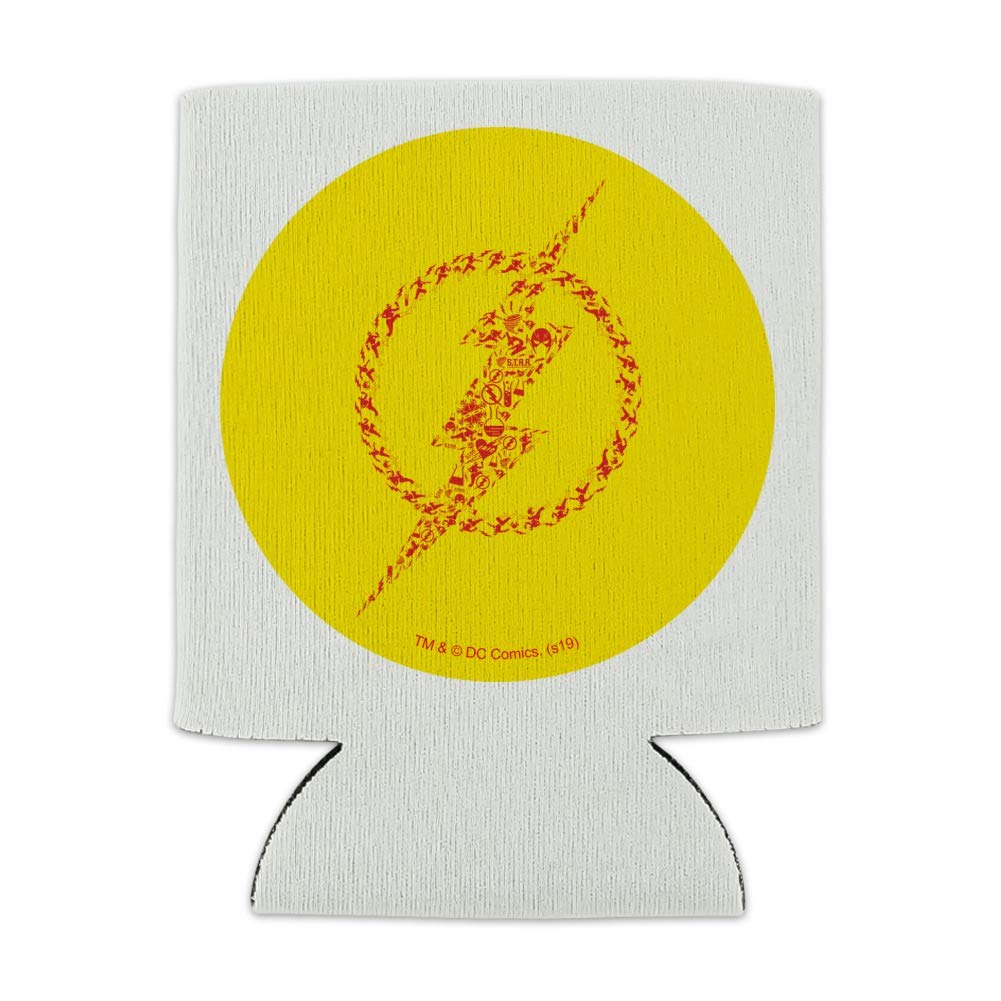 The Flash Logo Insulated Can Cooler - Collapsible Drink Sleeve for Beer & Soda - Superhero Themed Beverage Holder for Parties, BBQs & Game Nights