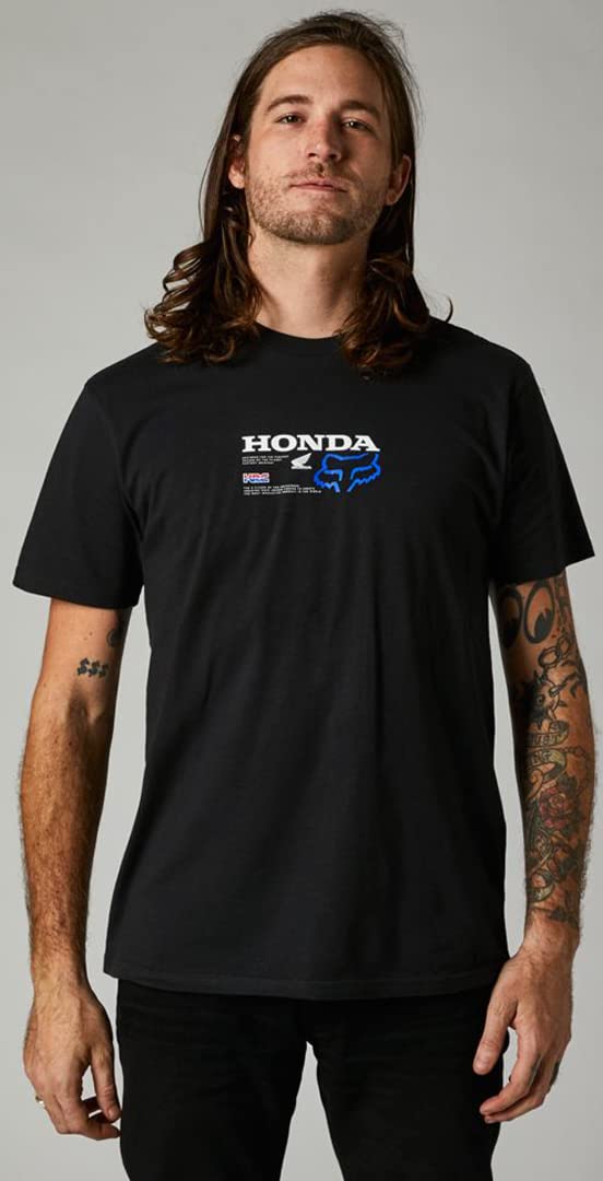 Fox Racing Men's Honda Short Sleeve Premium T-Shirt - Comfortable Cotton Tee for Motorcycle Riding, Casual Wear & Motorsports Fans