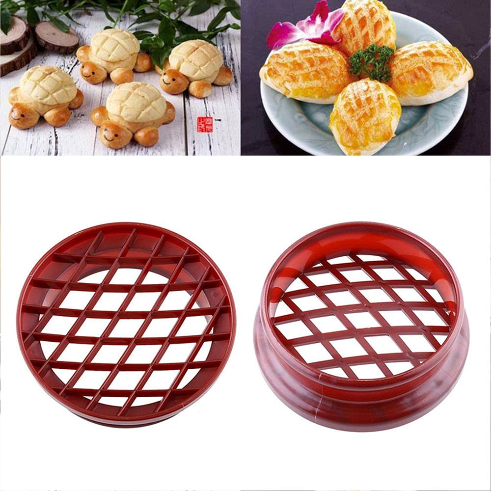 Pineapple Bun Molds - Plastic Dough Press & Bread Stamp for Baking | DIY Pineapple Bread, Cake & Pastry Making | Perfect for Home Kitchens, Bakeries & DIY Dessert Lovers