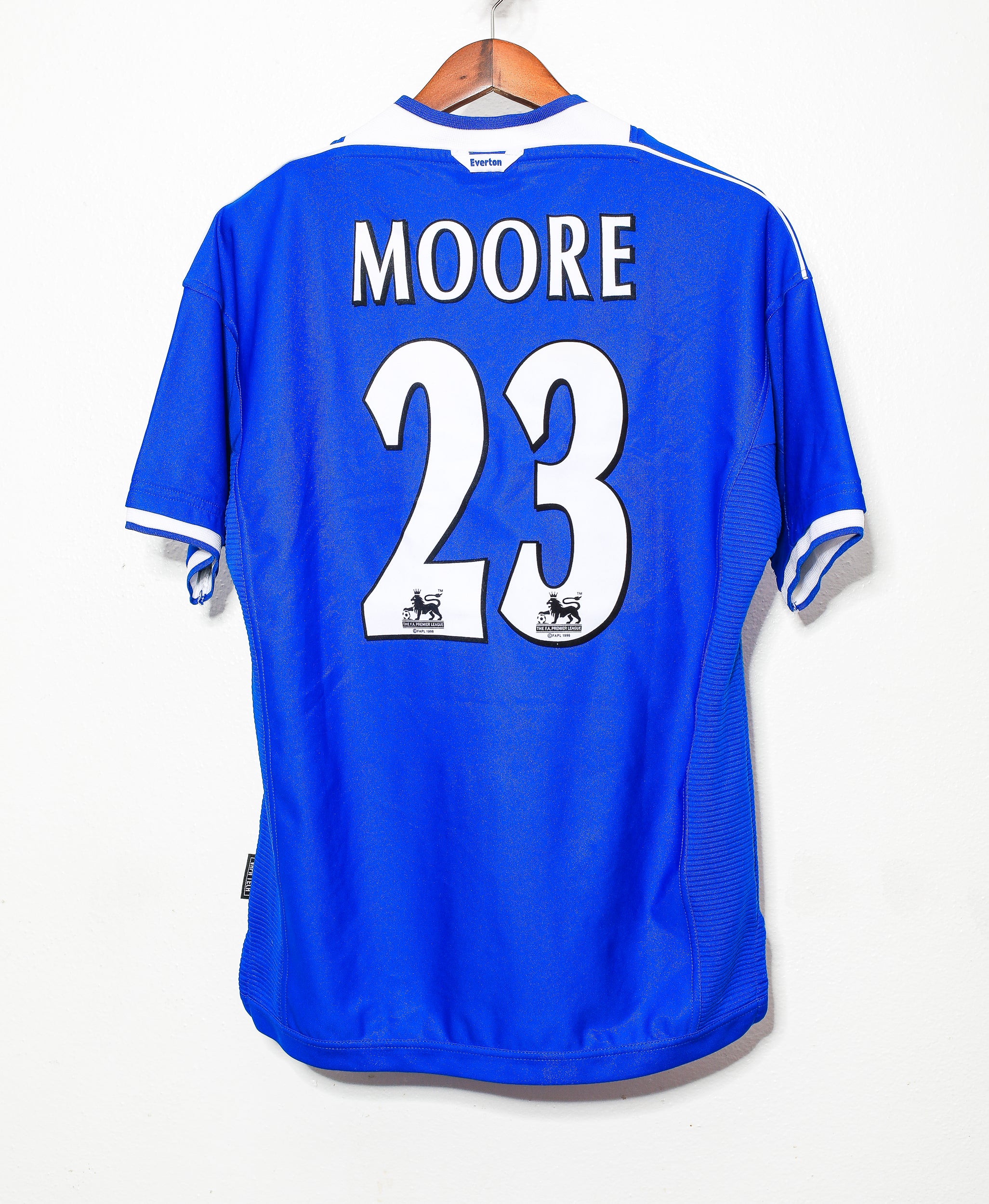 1999 Everton Home Jersey #23 Joe Max Moore (Large) - Authentic Soccer Shirt for Fans & Collectors - Perfect for Matchdays & Memorabilia Display