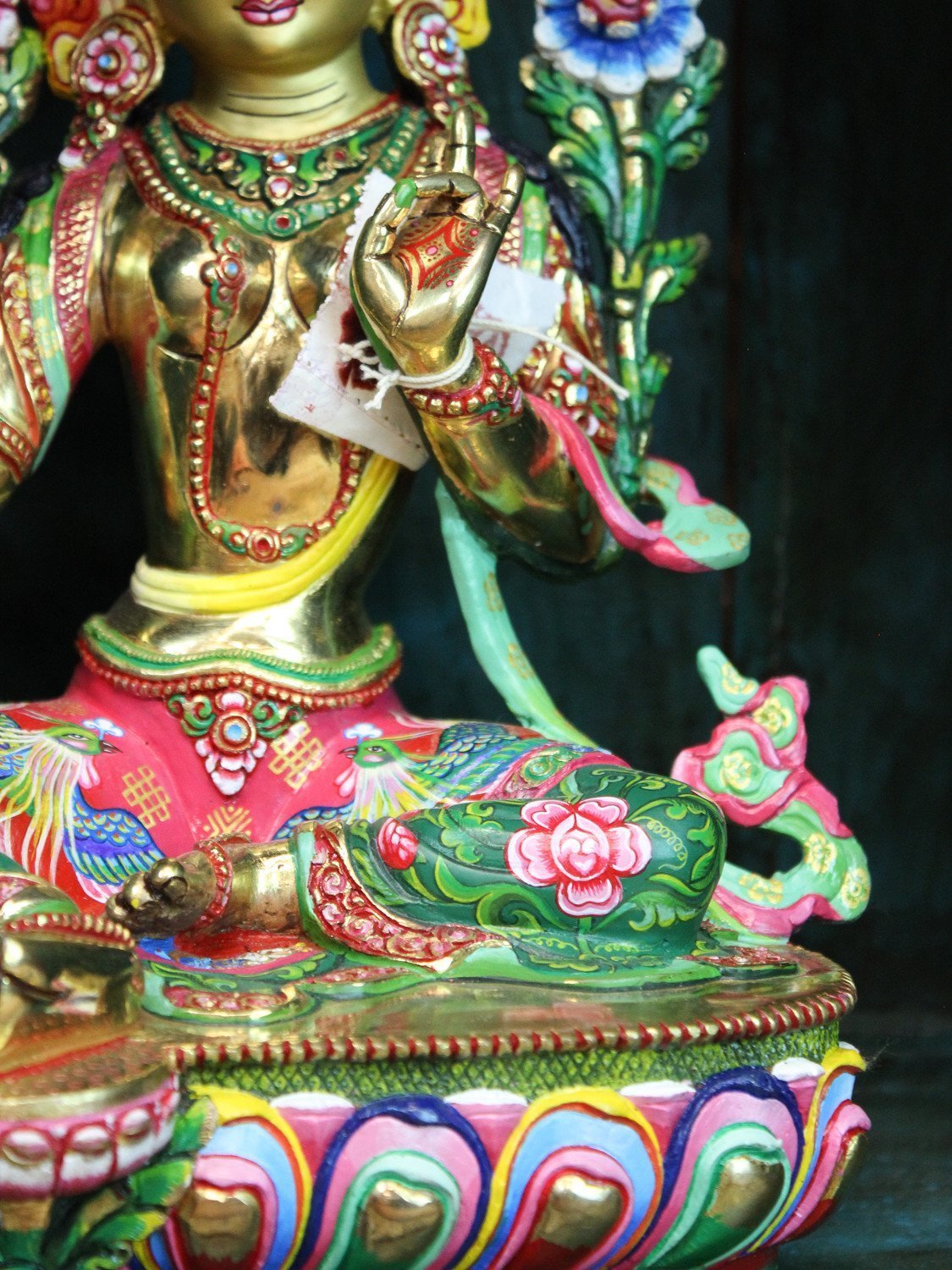 13 Inch Green Tara Statue - Handcrafted Buddhist Masterpiece for Home Altar, Meditation & Spiritual Decor | Perfect for Yoga Studios & Gift Giving