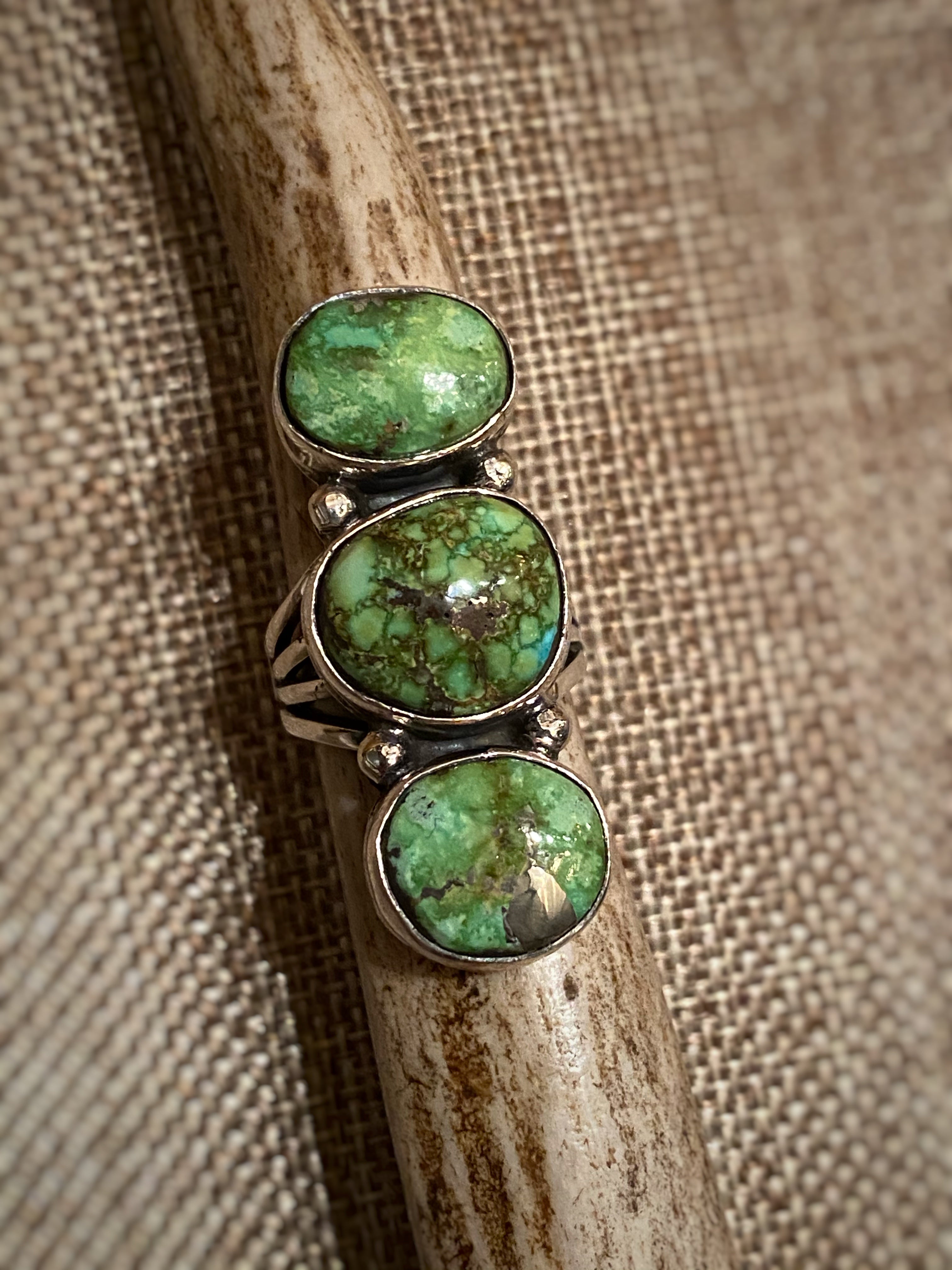 Turquoise Ring for Women Size 6.5 - Handmade Sterling Silver Bohemian Jewelry - Perfect for Gift Giving, Boho Fashion & Everyday Wear