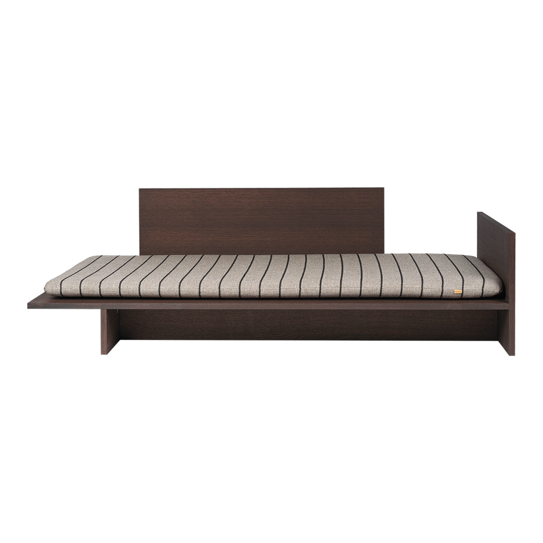 Ferm Living Kona Bed - Modern Scandinavian Wooden Bed Frame with Headboard, Queen Size - Perfect for Minimalist Bedroom & Guest Room Decor