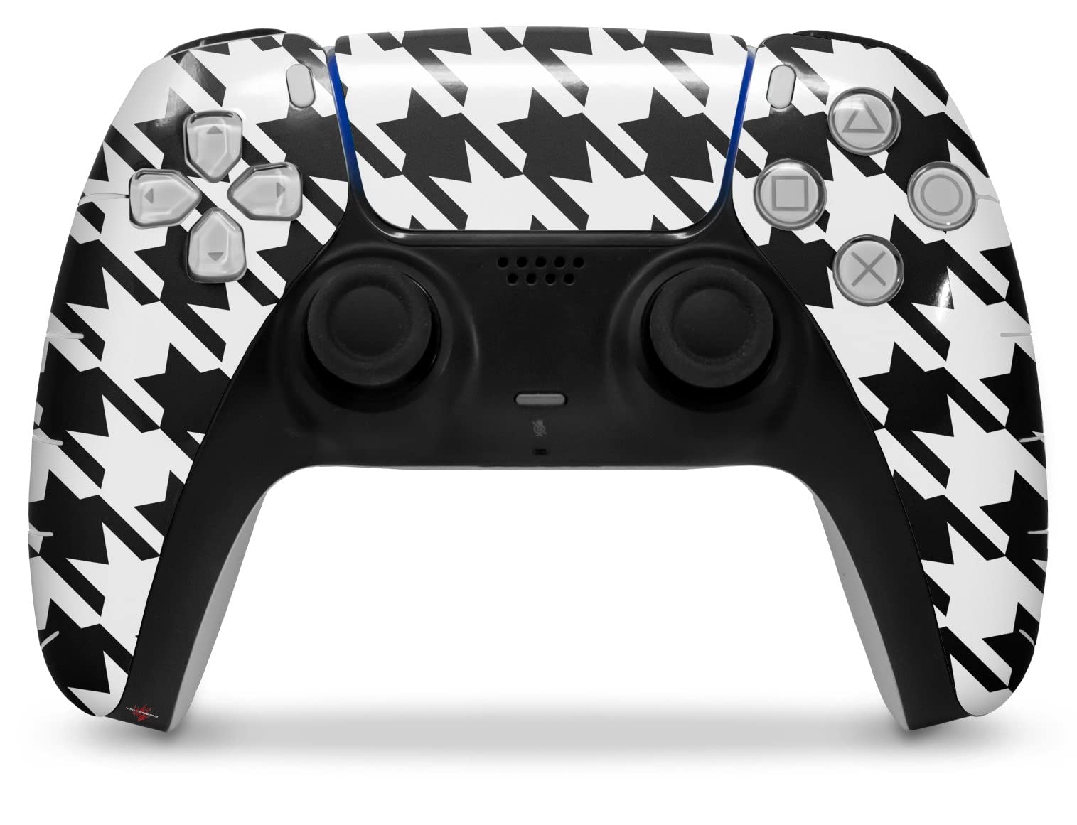 PS5 DualSense Controller Skin Wrap - Houndstooth Black for Gaming Protection