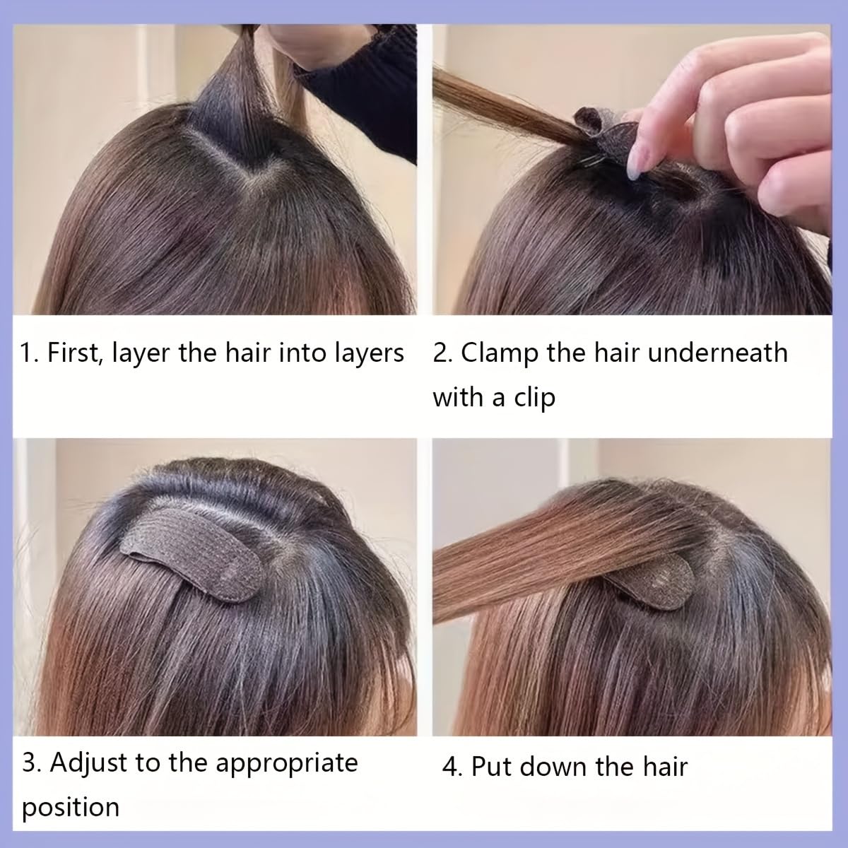 CHANDERKASH Black Sponge Bump Up Hair Clip - Volumizing Bun Clips for Women (2-Pack) | Hair Accessories for Updos, Ponytails & Everyday Hairstyles