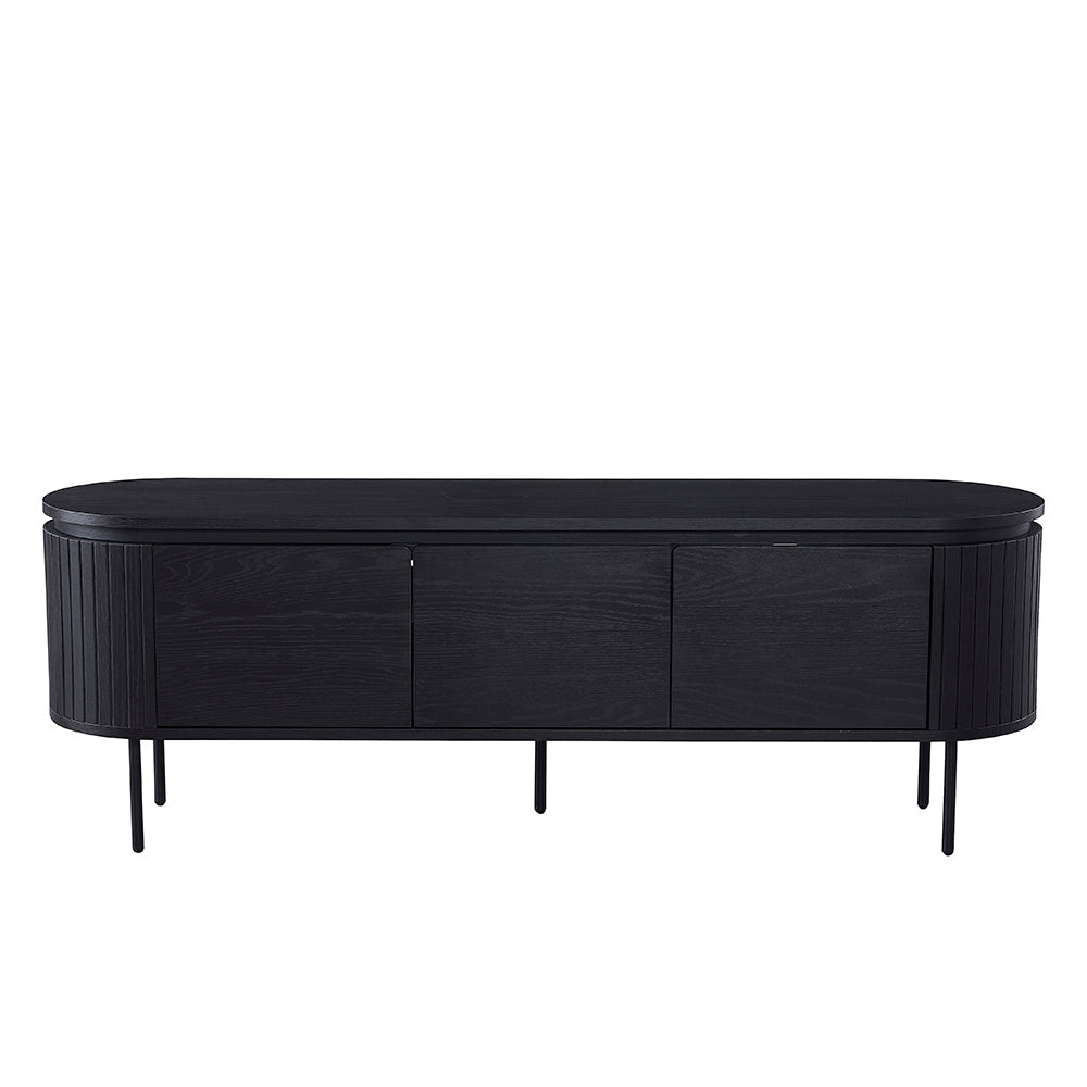 Kaidan 160cm Black TV Stand Entertainment Center - Modern Media Console for Living Room, Bedroom & Home Theater Setup