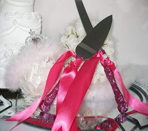 6 Hot Pink Fuchsia Glitter Candle Holders - Elegant Wedding Favors, Bridal & Baby Shower Centerpieces, Quinceanera Decorations - Perfect for Romantic Dinners, Party Table Decor, and Special Event Lighting