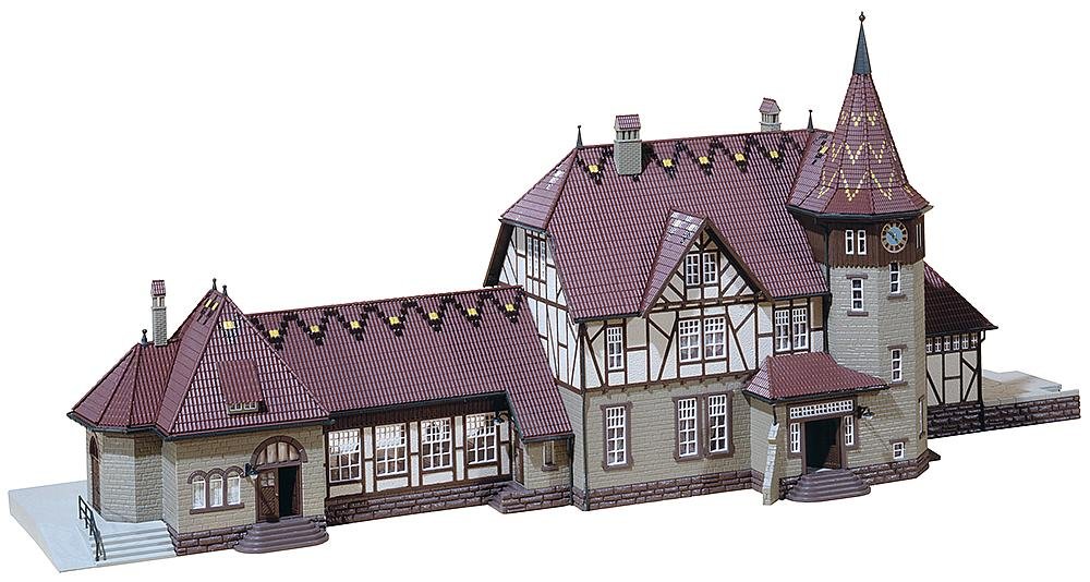Faller 110116 Schwarzburg Station HO Scale Model Building Kit - Perfect for Train Layouts, Dioramas & Collectors
