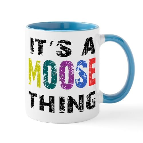 White/Blue Inside - Moose THING Mug