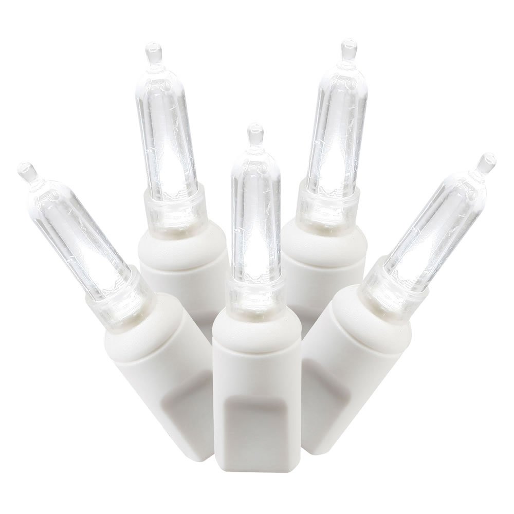 Vickerman X4W7109PBG 100-Light Italian LED String Lights - Pure White Christmas Lights on White Wire for Indoor & Outdoor Holiday Decorations