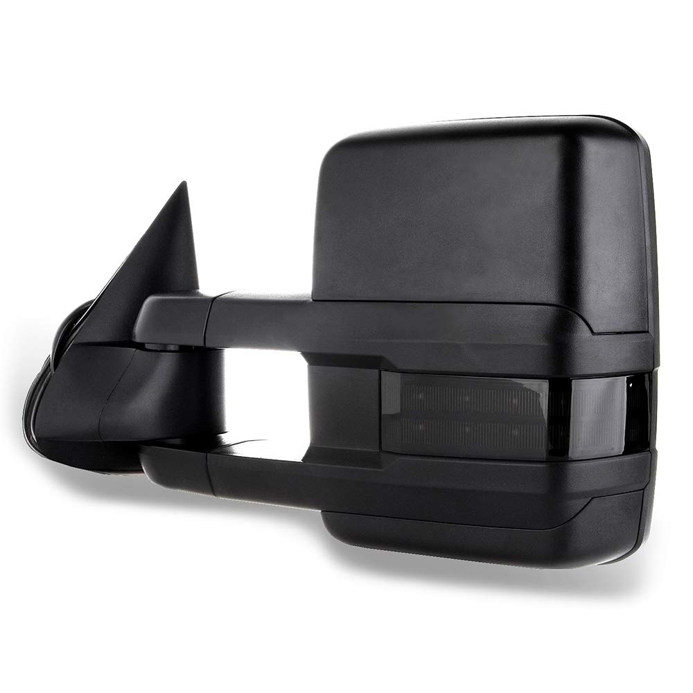Aintier Power Heated Towing Mirrors for 2003-2006 Chevy/GMC Sierra Pickup, Yukon XL, Yukon Denali & Cadillac Escalade - Black Housing with Turn Signal Light | Perfect for Towing, Camping & Off-Road Adventures