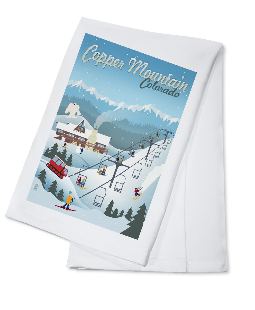 Vintage Colorado Ski Resort Tea Towel - 100% Cotton Decorative Hand Towel for Kitchen, Home & Cabin Decor - Perfect for Gifts, Dish Drying & Rustic Farmhouse Style