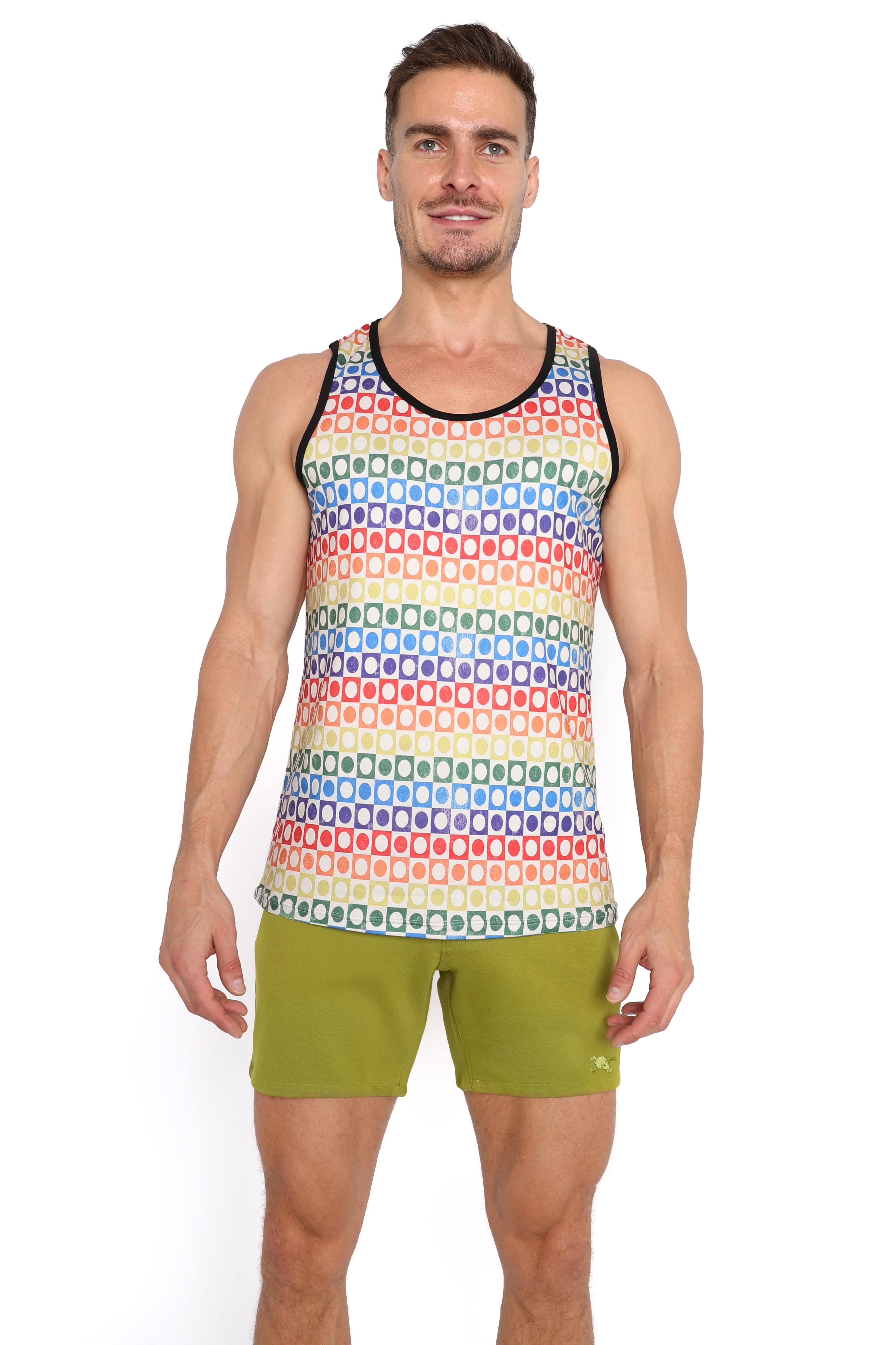 Green Logo Knit Stretch Shorts - Comfortable Casual Wear for Men & Women | Perfect for Gym, Lounge, and Everyday Use