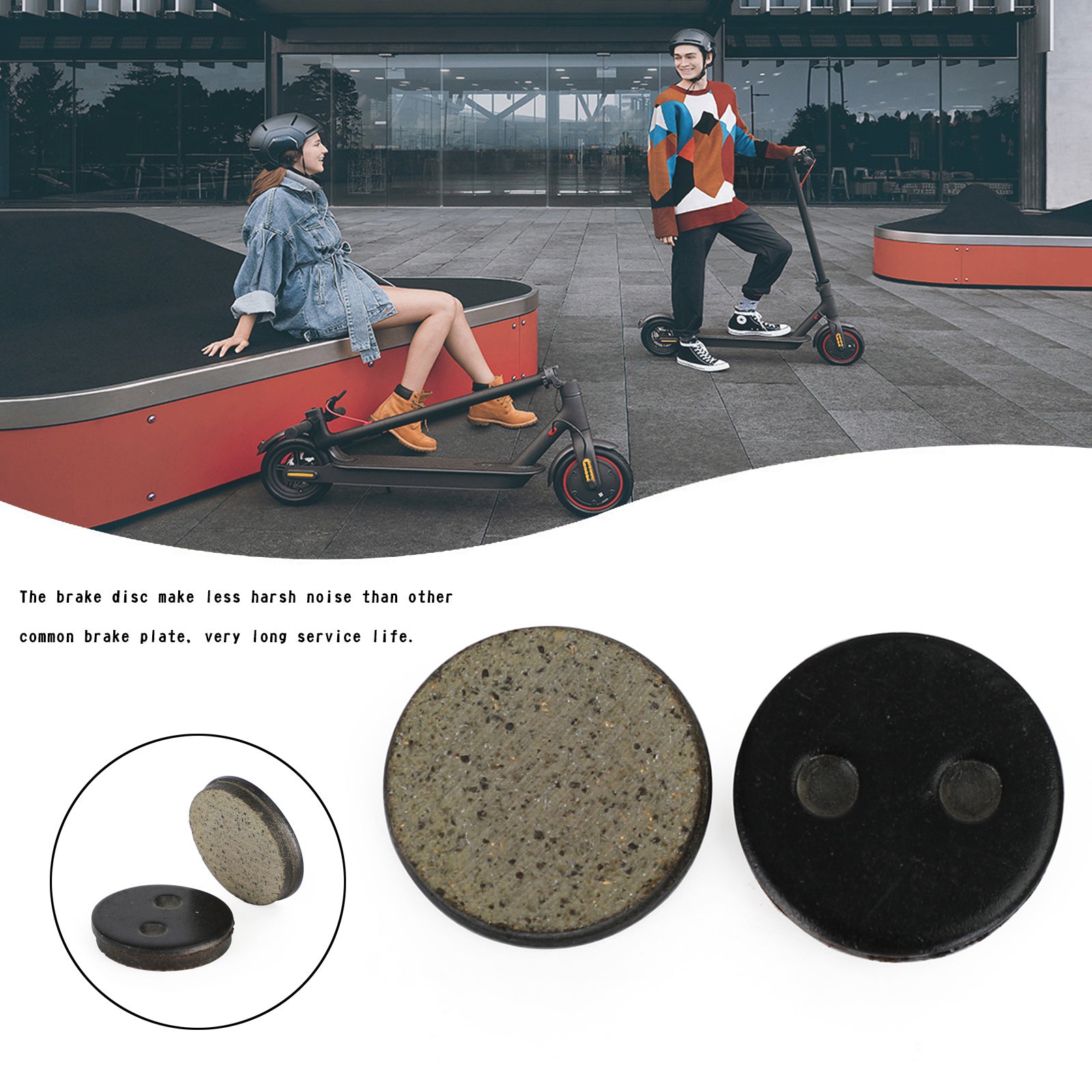 Xiaomi M365 Electric Scooter Brake Pads Replacement Set - High Performance Braking Pads for Xiaomi M365 Pro/1S - Perfect for Commuting & Urban Riding Safety