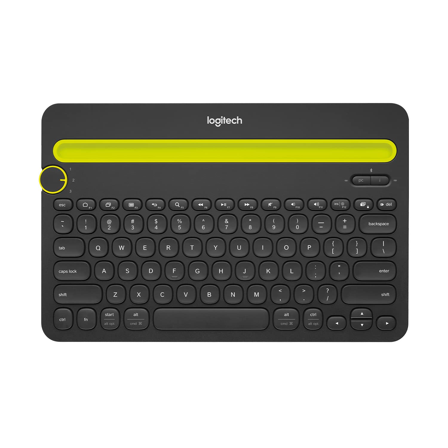 Logitech K480 Multi-Device Bluetooth Keyboard - Wireless Keyboard for Computer, Phone & Tablet - Seamless Switching Between 3 Devices - Perfect for Home Office, Remote Work & Study Setup