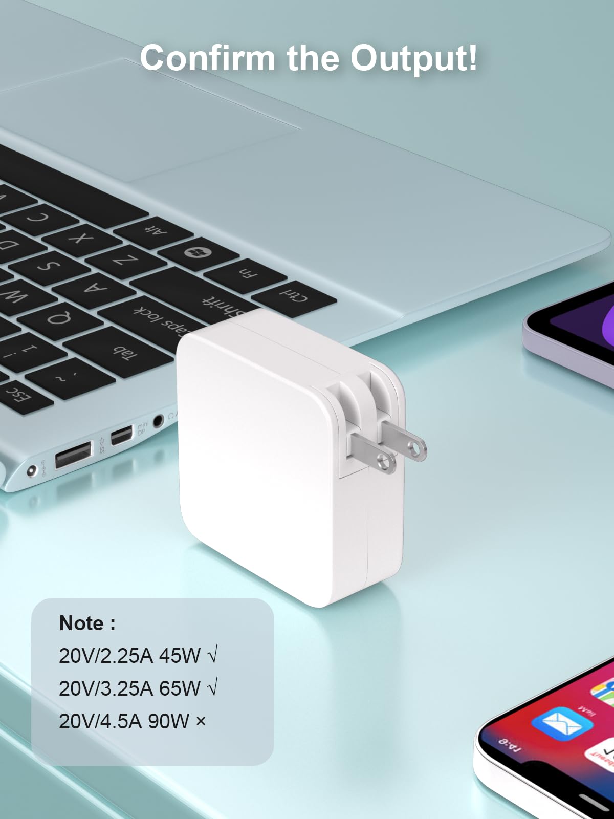 65W USB-C Fast Charger for Samsung Galaxy Book 360/Pro 13.3”/15.6” & Chromebook 4/4+ Plus - Universal Type C Laptop Power Adapter Replacement - Perfect for Home, Office & Travel Charging