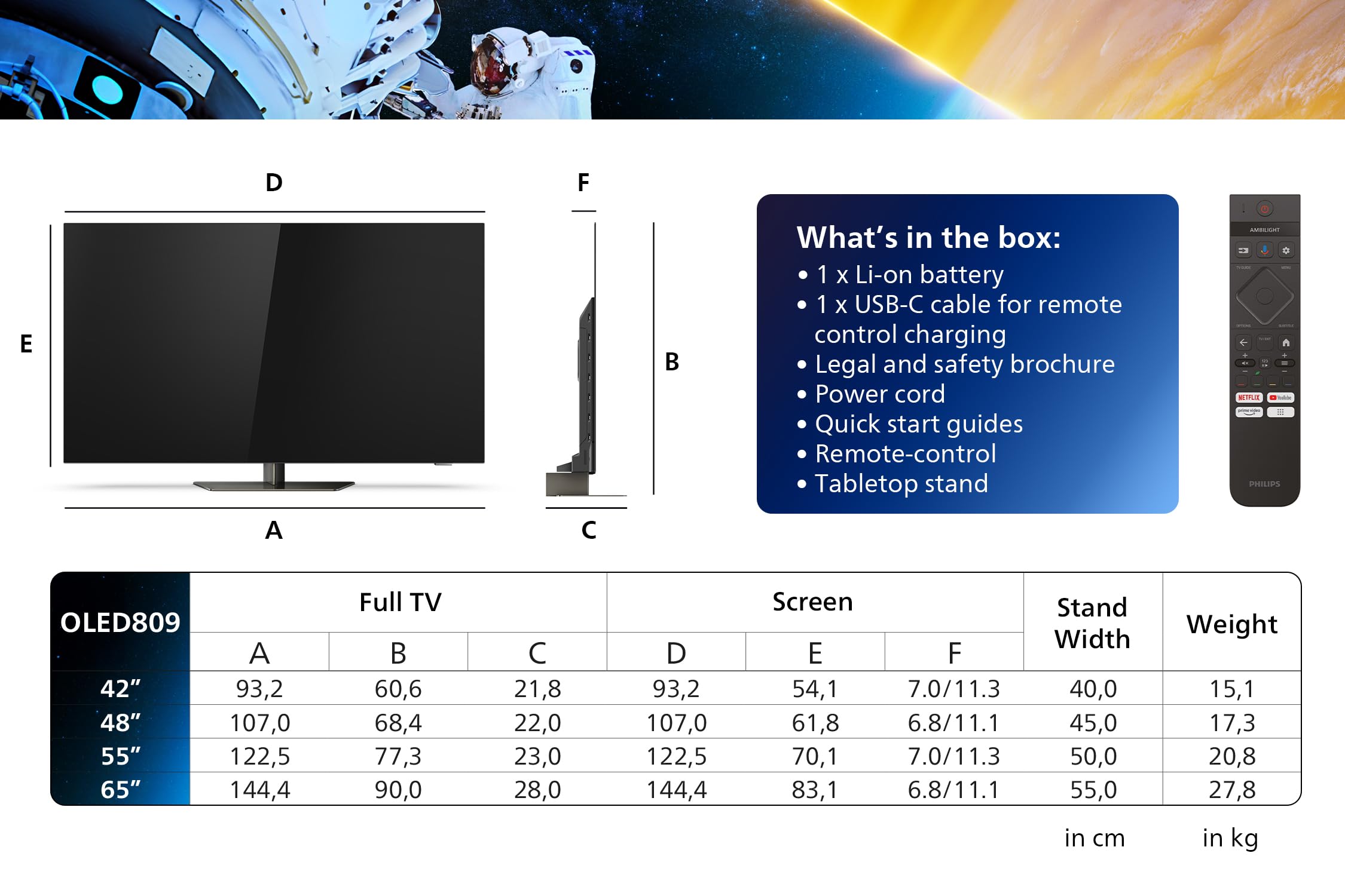 Philips Ambilight 48OLED809 48-inch 4K OLED Smart TV with P5 AI Perfect Picture Engine | Ultra HD Google TV, Dolby Vision & Atmos | Alexa & Google Assistant Compatible | Perfect for Home Theater & Gaming Setup