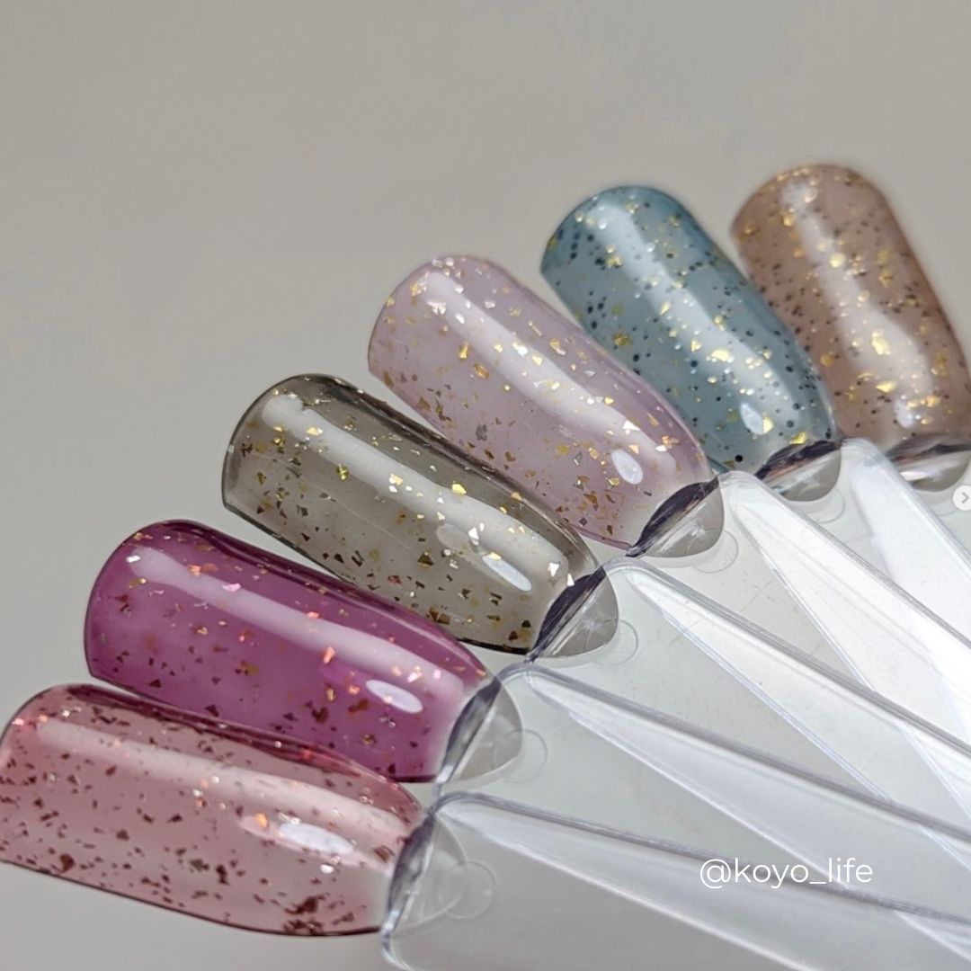 Premium Kokoist Mine Cave Series Nail Polish Set - 6 Colors (G308S & G313) for Professional Salon & Home Manicure