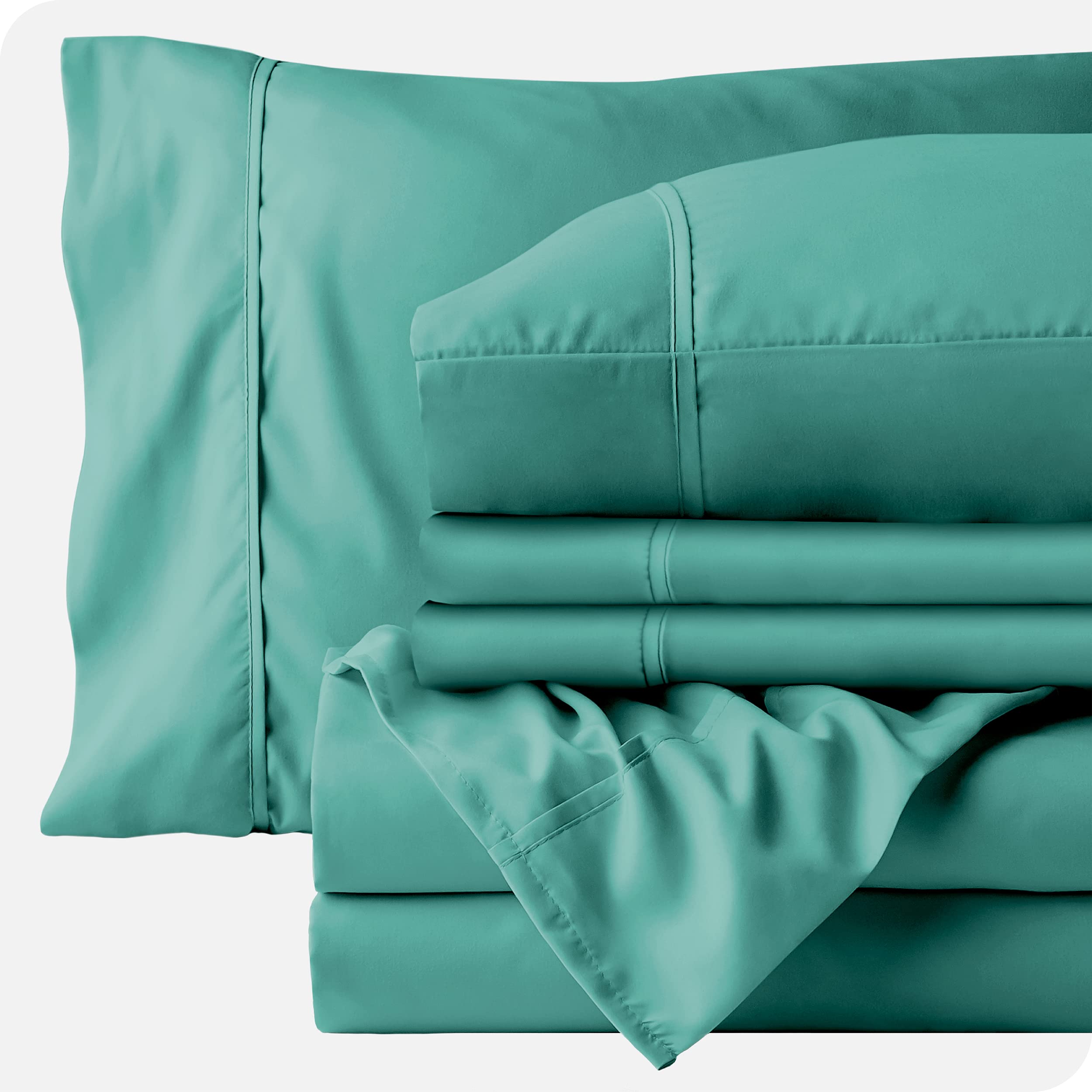 Premium 6-Piece Turquoise Full Sheet Set - 15 Inch Deep Pocket for Adjustable Beds | Soft & Breathable Bedding for Ultimate Comfort | Perfect for Guest Rooms, Vacation Homes & Everyday Luxury