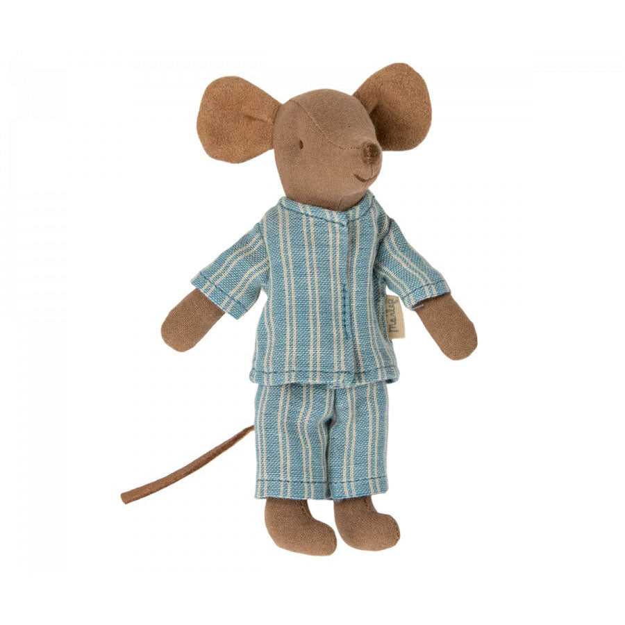 Maileg Big Brother Mouse in Matchbox - Blue Plush Toy for Kids | Perfect Gift for Birthdays, Easter & Christmas | Collectible Miniature Mouse for Playrooms & Nursery Decor