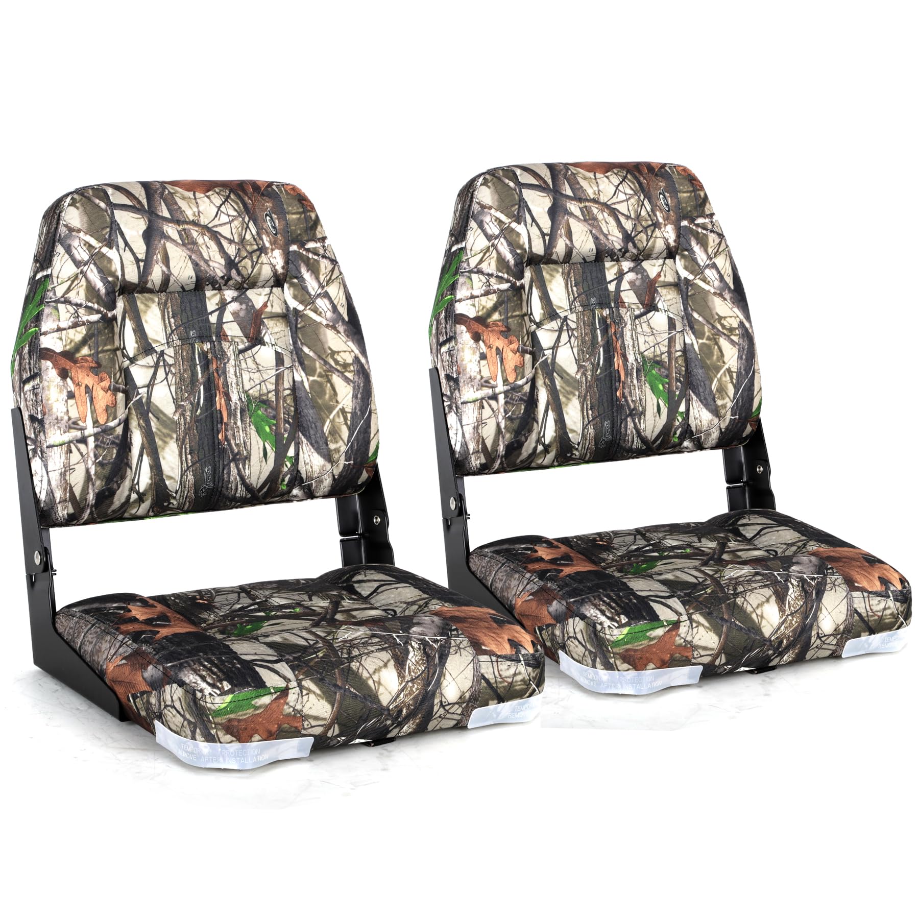 NORTHCAPTAIN T1 Deluxe Low Back Folding Boat Seat with Stainless Steel Screws - Comfortable Fishing Chair for Boats, Kayaks & Outdoor Water Activities