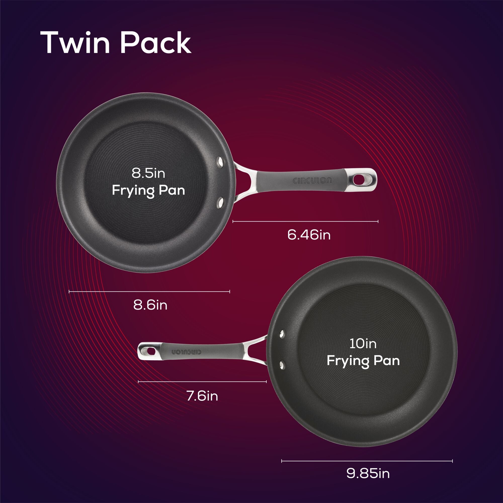2-Piece Nonstick Frying Pan Set - Premium Cookware for Healthy Cooking | Perfect for Sautéing, Frying & Omelets | Dishwasher Safe & PFOA-Free