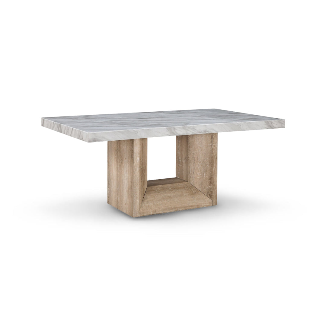 Modern Margo Dining Table - Solid Wood Kitchen Table for 6 - Farmhouse Style Dining Room Furniture for Family Gatherings & Dinner Parties