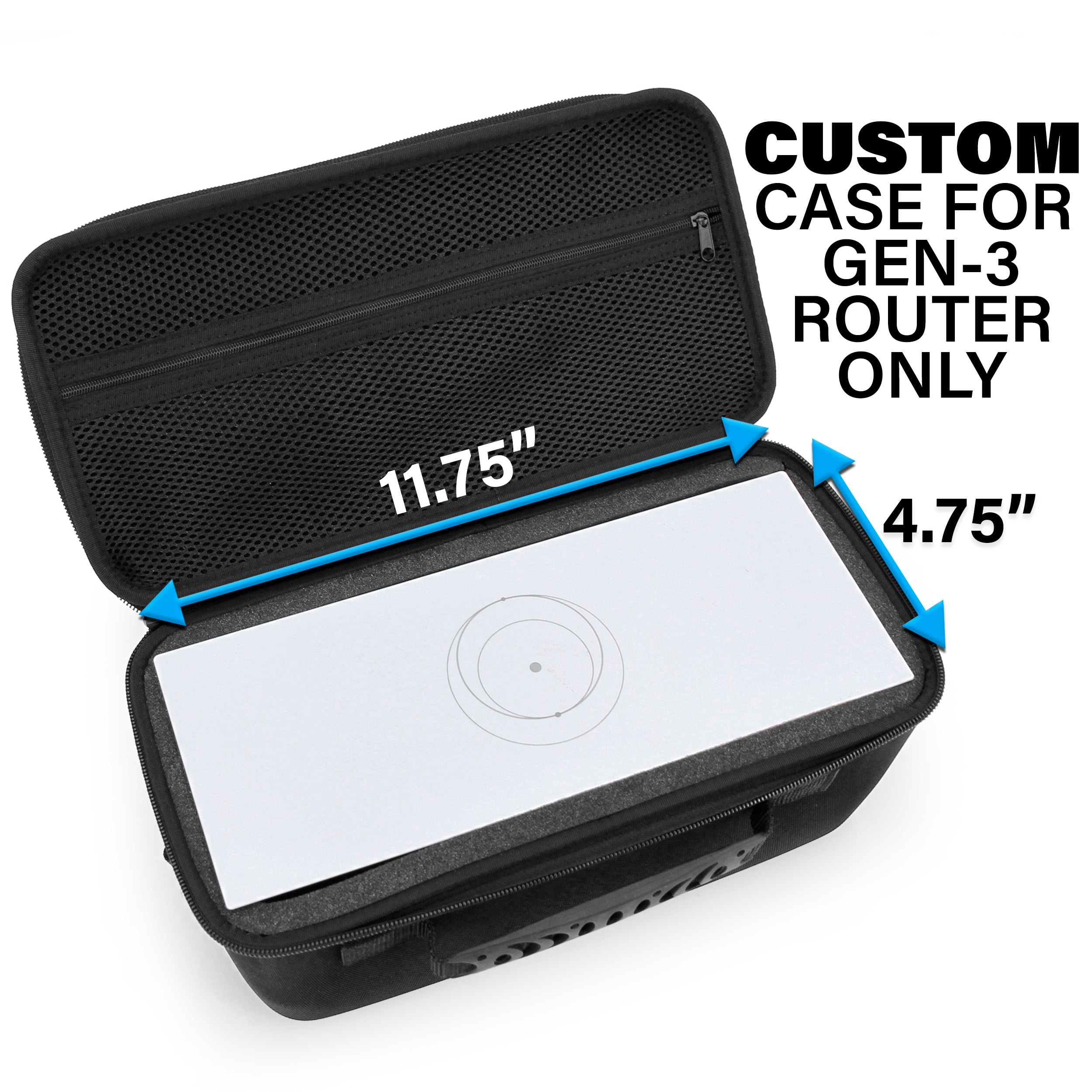 CASEMATIX Waterproof Travel Case for Starlink Gen 3 Mesh Router & Compact V3 Satellite Dish - Protective Storage Solution for Camping, RV Trips & Outdoor Adventures