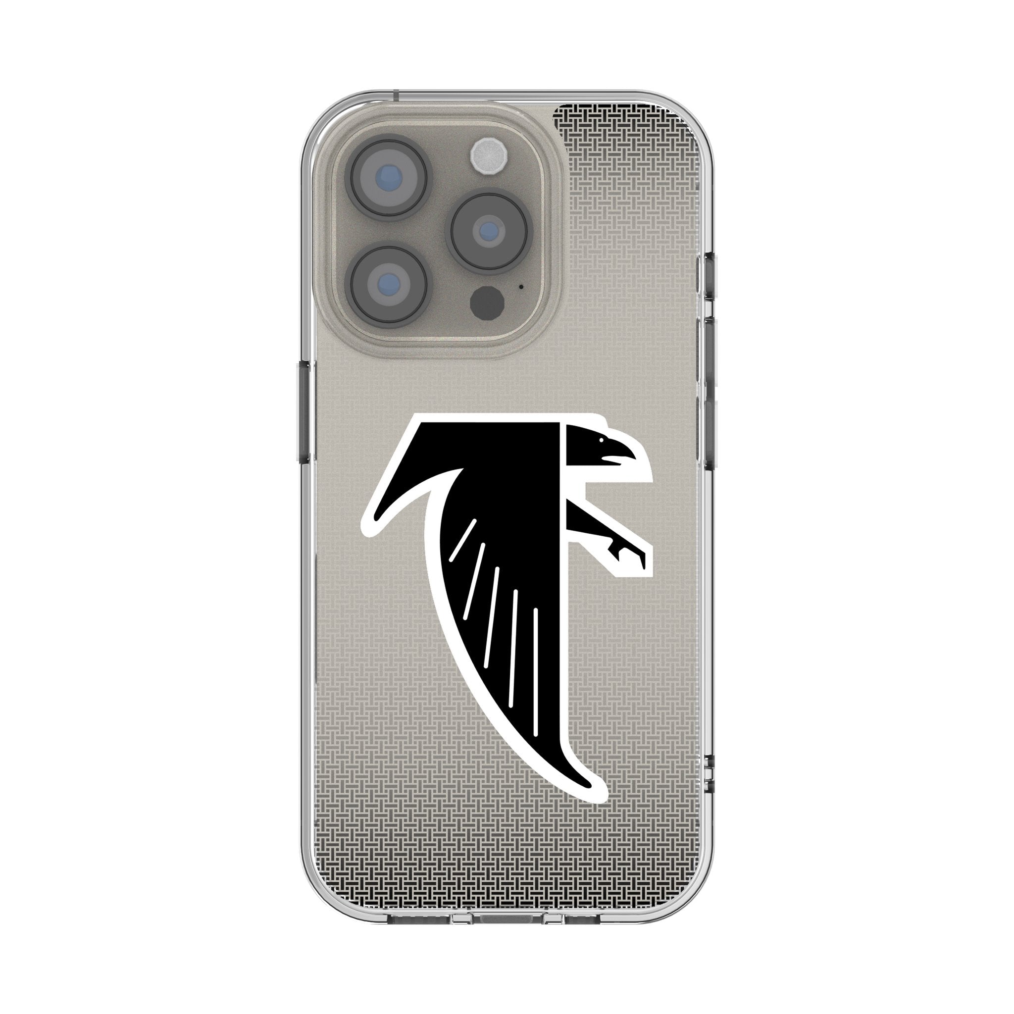 Atlanta Falcons Classic Linen Clear Phone Case for Apple iPhone 14/13/12/11 Pro Max - Durable Slim Protective Cover with Team Logo - Perfect for Game Day, Office & Everyday Use