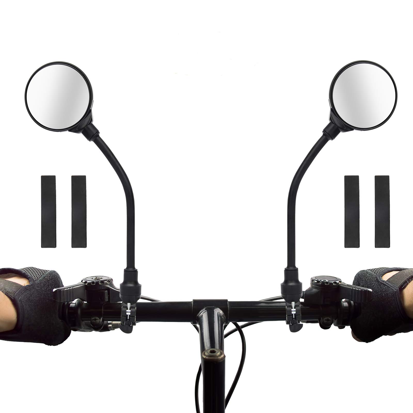 Coitak Bike Mirror - Adjustable Handlebar Rear View Mirrors for Bicycles (2 Pack, Universal Fit) - Enhance Safety for Road Cycling, Commuting & Mountain Biking