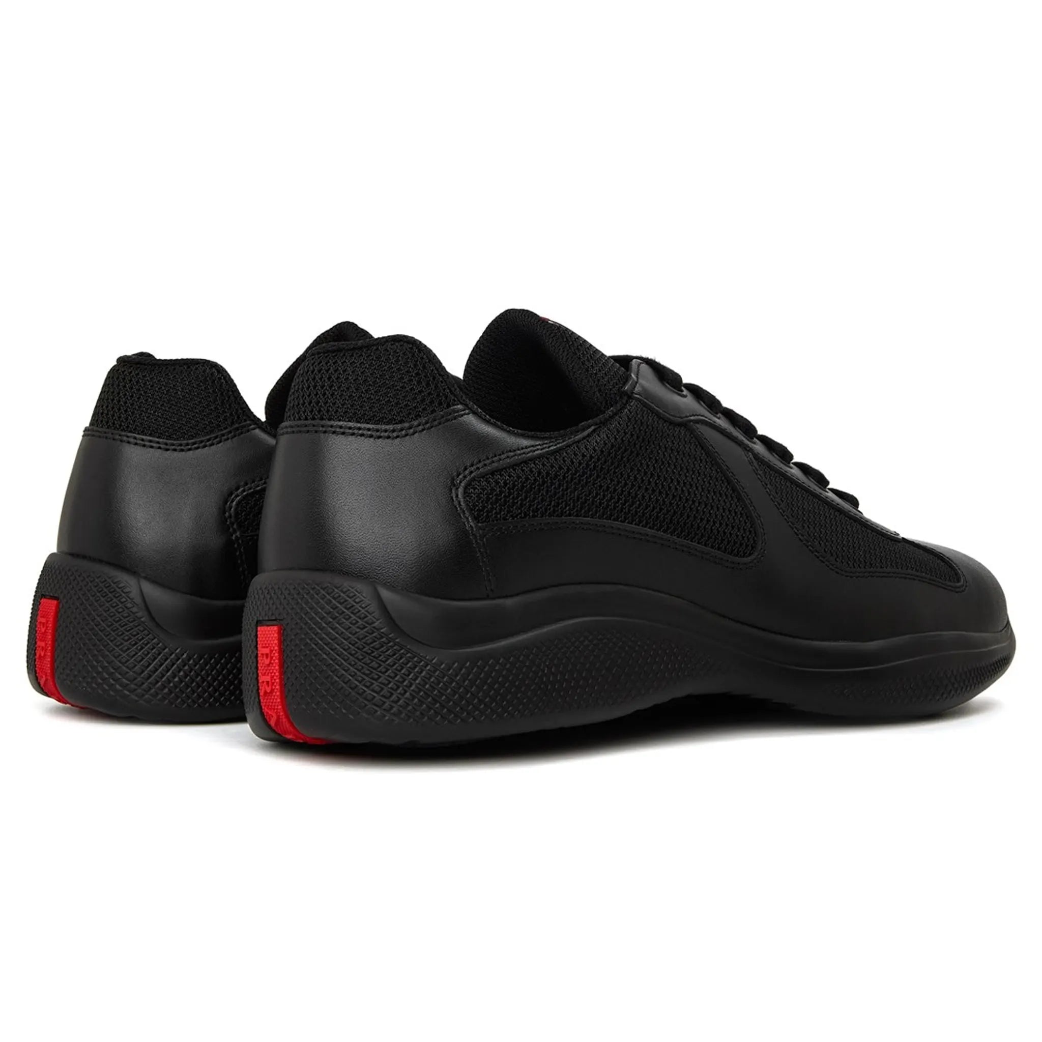 Prada Americas Cup Black Sneakers - Men's Luxury Fashion Sneakers for Casual Wear & Street Style | Perfect for Daily Outfits, Work & Social Events