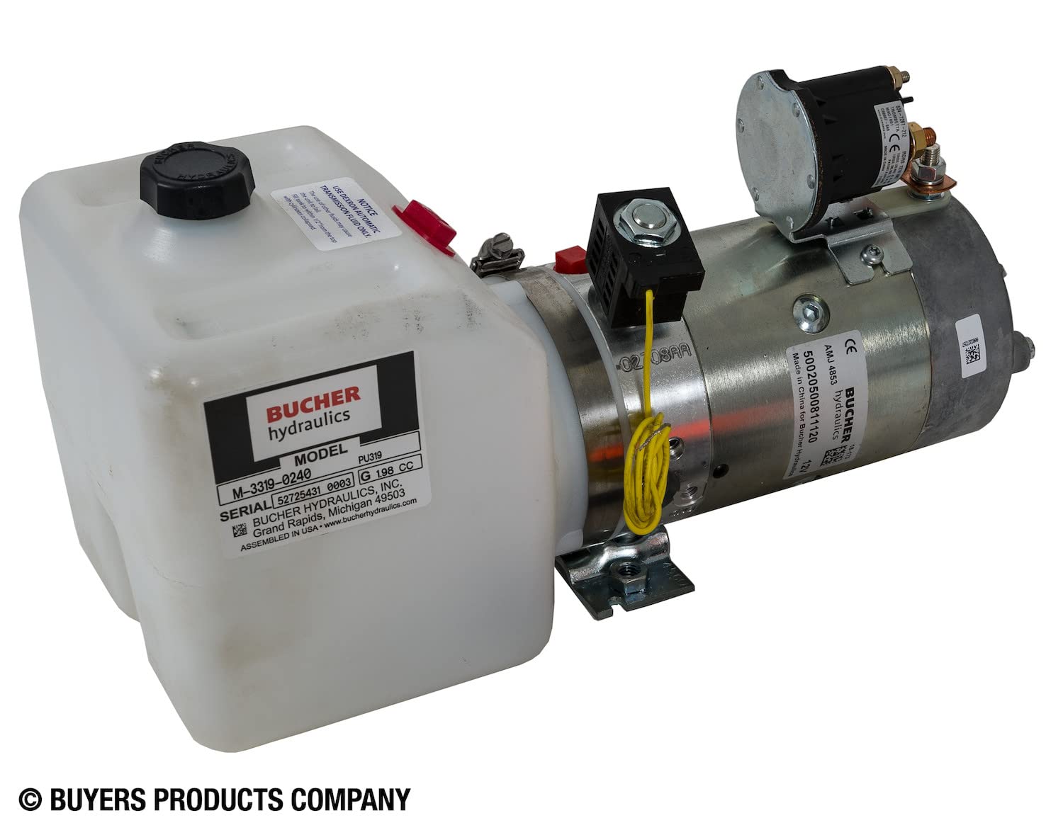 Buyers Products PU319 12V DC Hydraulic Power Unit - Heavy Duty Hydraulic Pump for Truck, Trailer & Industrial Equipment | Perfect for Dump Trailers, Snow Plows & Agricultural Machinery