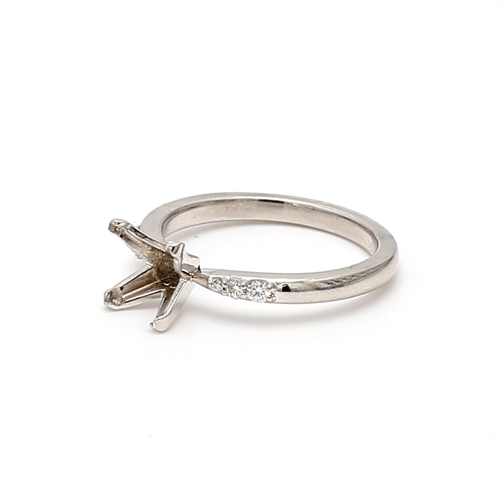 0.12 Carat Round Brilliant G SI1 Diamond Platinum Semi Mount Ring - Perfect for Engagement, Wedding, Anniversary & Special Occasions