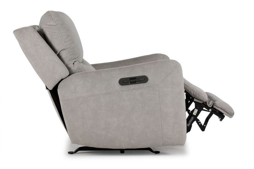Premium Chase Power Rocker Recliner Chair - Soft Grey Fabric - Electric Lift & Massage - Perfect for Living Room, Home Theater & Elderly Comfort