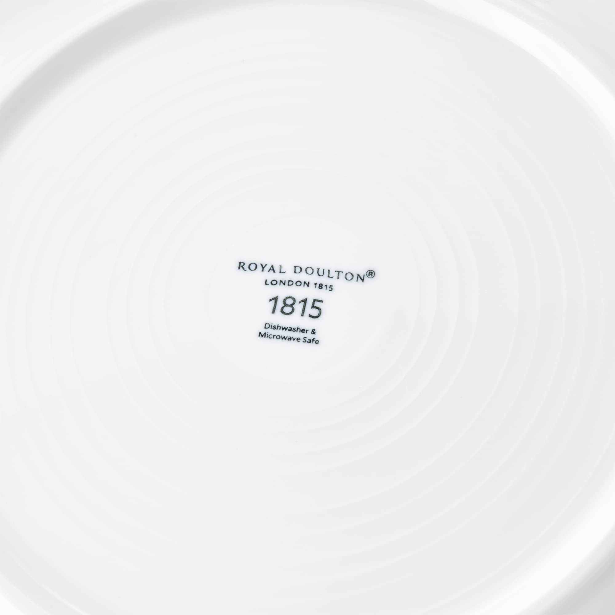 Royal Doulton 1815 Pure White 12-Piece Dinnerware Set - Elegant Porcelain Dinner Plates, Bowls & Cups - Perfect for Formal Dining, Dinner Parties & Holiday Entertaining