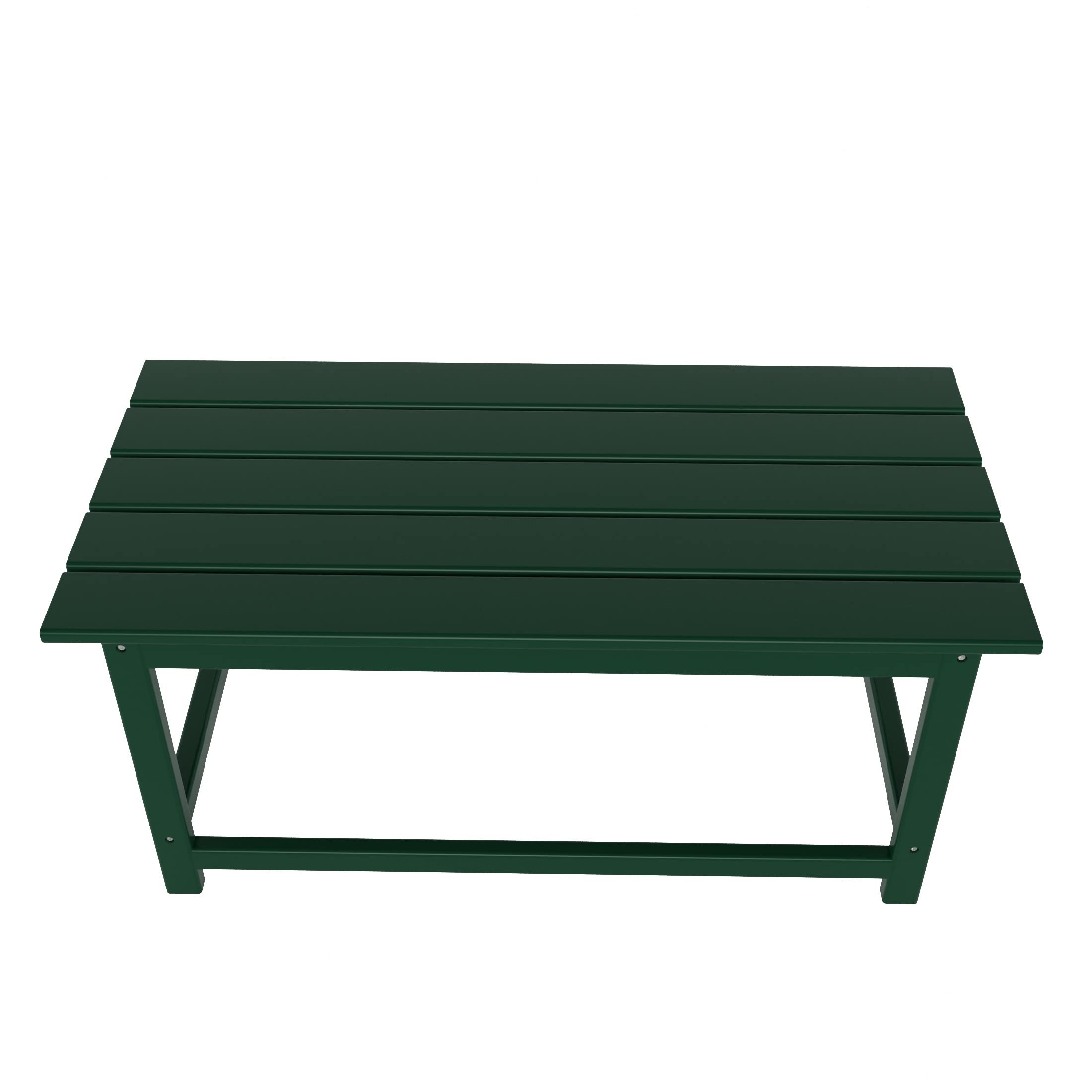 **HDPE Outdoor Drink Table - Weather Resistant Adirondack Conversation Table for Patio, Porch, Balcony, Poolside & Backyard - Dark Green Accent Table for Seaside & Outdoor Relaxation**