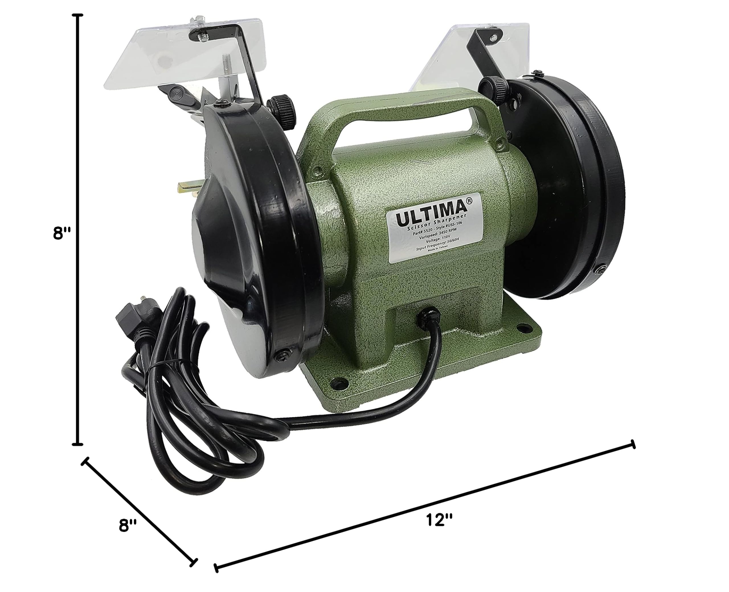 Ultima Scissor Sharpener - Professional Benchtop Grinder & Polisher with Convexing Clamp for High-Quality Scissor & Shear Sharpening | Perfect for Salon, Barber, Kitchen & Crafting Tools