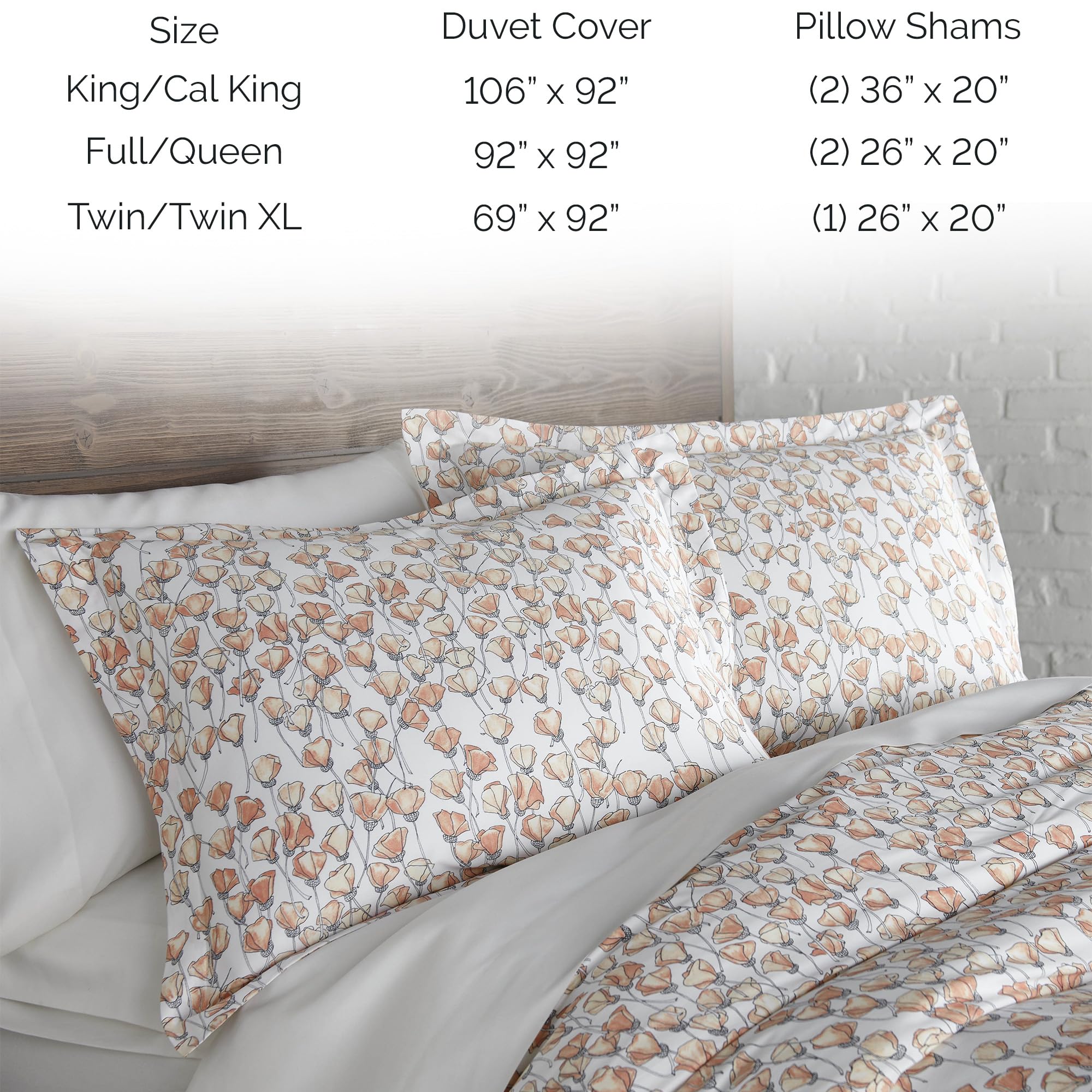 Southshore Fine Living 100% Cotton King Size Duvet Cover - 300 Thread Count Sateen Weave, Hotel Luxury Collection, California King Comforter Cover, Machine Washable Soft Fabric in Blush Pink - Perfect for Master Bedrooms & Guest Rooms
