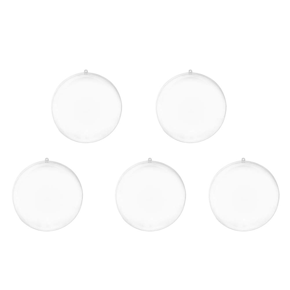 PRETYZOOM 10-Pack 8cm Clear Christmas Ball Ornaments - Transparent Hanging Tree Decorations with Candy/Confetti Holder for Xmas, Weddings, Parties & Holiday Decorations | Perfect for Gift Boxes, Party Favors and Festive Home Decor