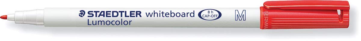 STAEDTLER Lumocolor Whiteboard Marker - Red Fine Point Dry Erase Marker for Office, Classroom & Home Use - Non-Toxic, Low-Odor, Vibrant Color