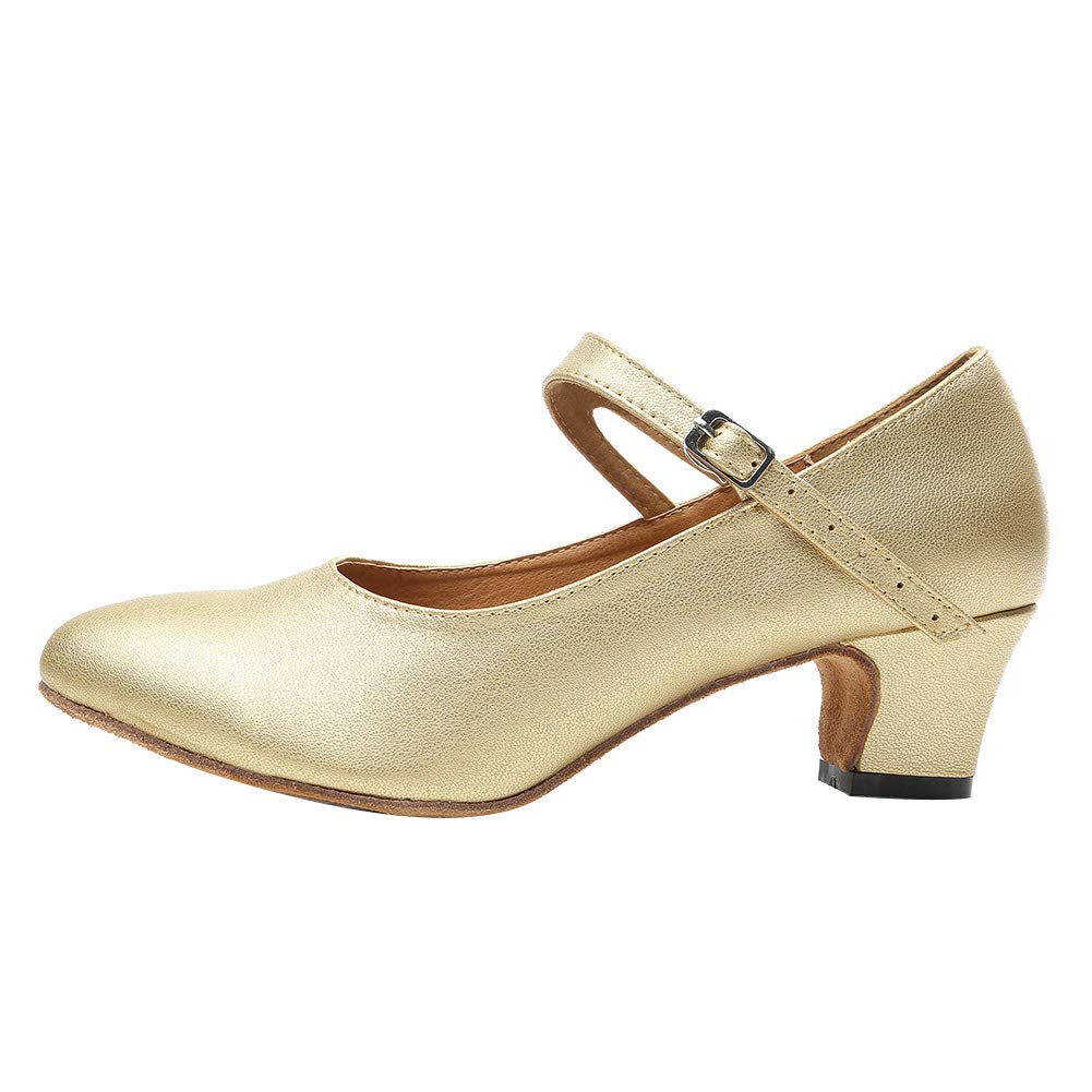 Hipposeus Women's Latin Dance Shoes - Closed Toe Ballroom Tango Shoes for Party & Performance | Professional Modern Dance Dress Shoes Style L245 | Perfect for Salsa, Tango, Ballroom & Social Dancing