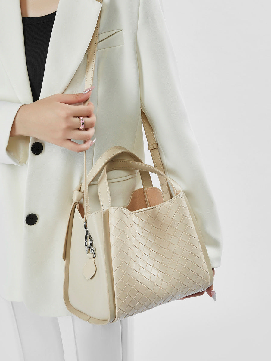 Stylish Woven Handbag with Adjustable & Detachable Straps - Perfect for Work, Travel & Everyday Use