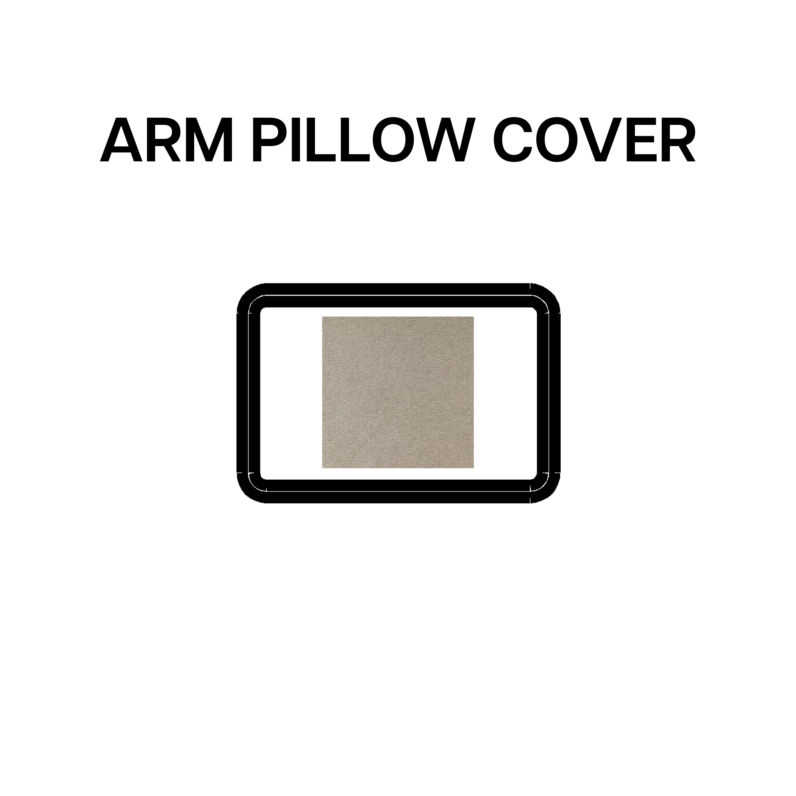 Premium Arm Pillow Cover - Cement BP 639 95 - Soft & Comfortable Support for Arms & Neck - Perfect for Reading, Watching TV, or Traveling
