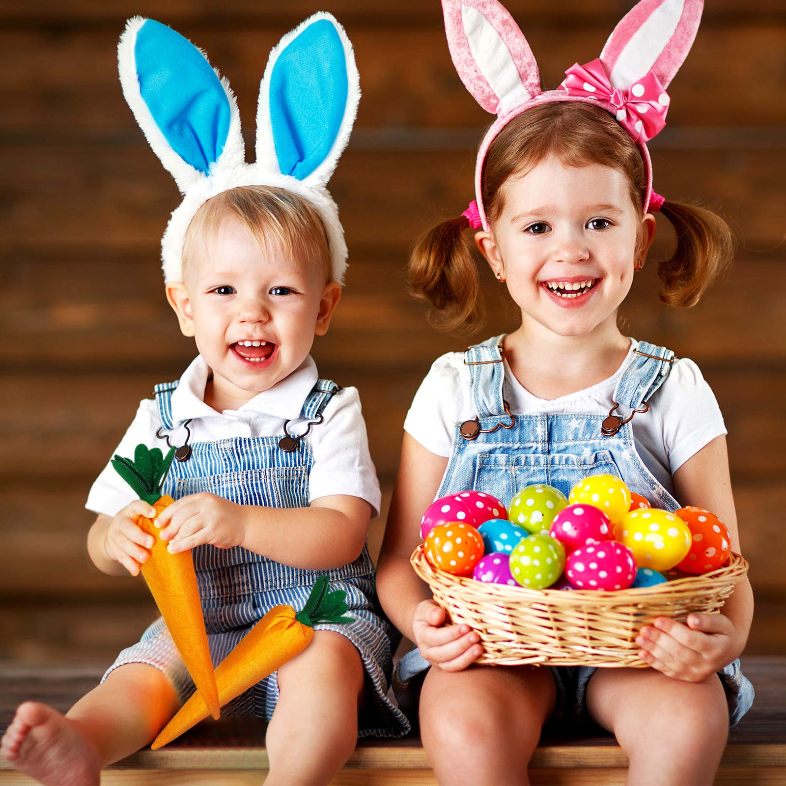 Skylety 4-Piece Easter Carrot Toy Set - Artificial Fabric Bunny Decor, Seasonal Vegetable Farmhouse Decorations, Non-Woven Farm Fresh Kitchen Tiered Tray Party Supplies (Yellow) - Perfect for Easter Home Decor, Spring Centerpieces & DIY Craft Projects