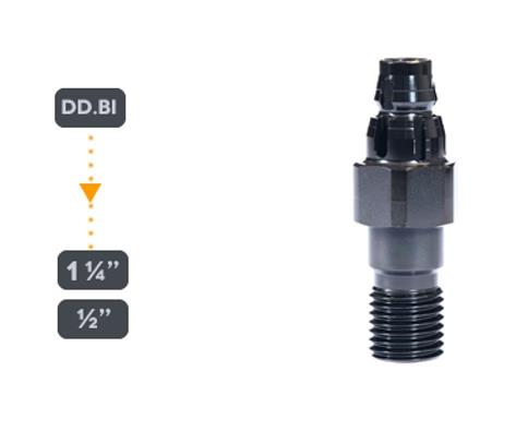 B+BTEC 2.000.492 KARAT 180 Adapter DD BI M 1 1/4M to 1/2F - High-Quality Plumbing Pipe Fitting for Water Supply, Irrigation & Industrial Applications